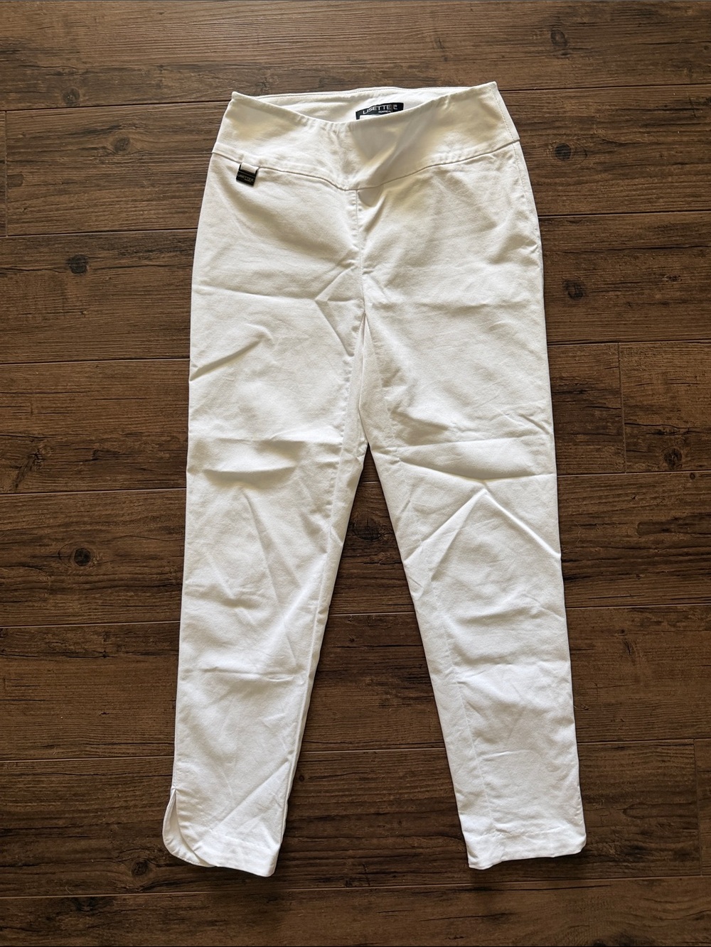 LISETTE White Ankle Cropped Ponte Pants